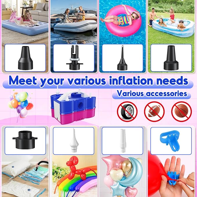 3-in-1 Electric Balloon Pump, Portable Air Pump - Image 2