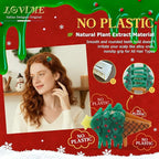 Original Italian Designed Mini Christmas Hair Claw Clips for Women, Strong Grip Plant-Based Acetate Hair Clips for Girls, Cute Christmas Tree Ice Cream Hair Accessories with Gift Box 1pcs