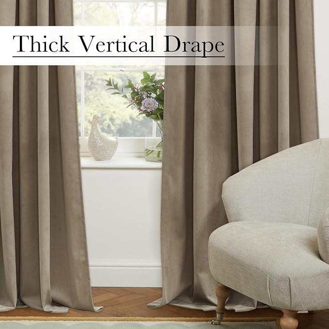 Camel Beige Sliding Door Curtains - Image 8