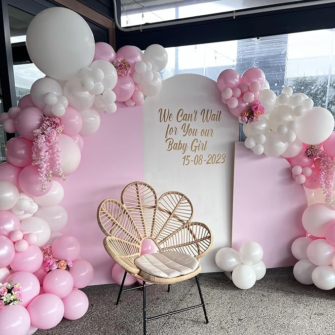 Pink and White Balloon Arch Kit, ADOINBY 140Pcs Macaron Pink Balloon Matte - Image 6
