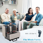 COMFIER 2-in-1 Shiatsu Foot Massager&Foot Rest,Foot and Calf Massager with APP Control,Heated Feet Massager for Foot Pain Relief,Gifts for Men Women