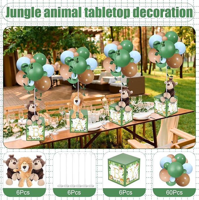 Lenwen 6 Sets Baby Letter Boxes Decorations Table Centerpieces - Image 4