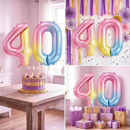 Rainbow Number Balloons Birthday Balloons - Image 7