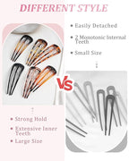 6 PCS French Hair Pins for Women, U-Shaped Hair Forks Stick for Bun Updo Chignons & French Twists, Strong Hold 3 Internal Teeth Hair Chopsticks Styling Accessories