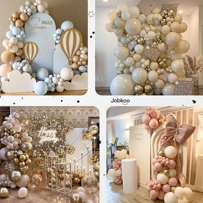 Jobkoo Sand White Balloons 12 Inch - Image 7