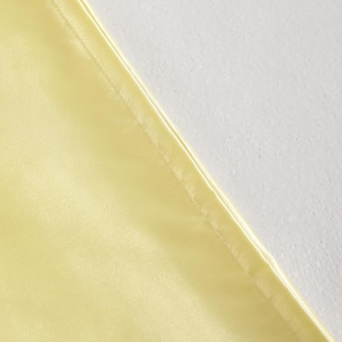 NTBAY 2 Pack Satin King Pillowcases for Hair and Skin, Luxurious and Silky Pillow Cases with Envelope Closure, 20x40 Inches, Light Yellow