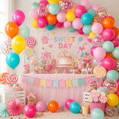 Rainbow Balloons, Rainbow Theme, Family Spring Celebration Party Decorations - Image 7