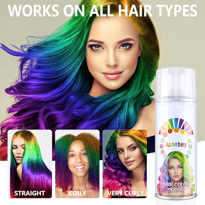 Halloween Hair Spray,Temporary Hair Color Spray for Women Kids Men,Washable Hairspray,Colored Hair Spray,Color Hairspray for Halloween,Party,Cosplay,Christmas Day (02#Orange)