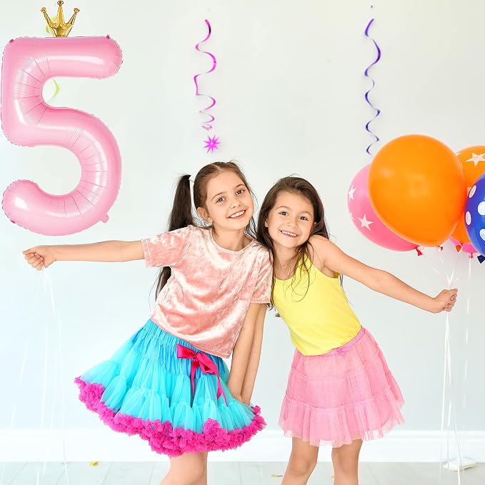 Giant Light Pink Number 5 Balloon - Image 2