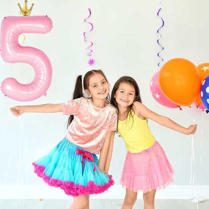 Giant Light Pink Number 5 Balloon - Image 2