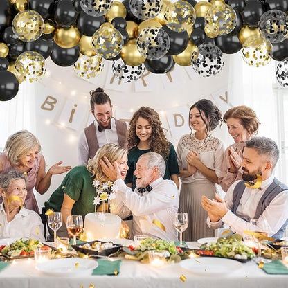Lukiituke Black and Gold Balloon Arch Kit, Graduation, New Years Decorations - Image 8