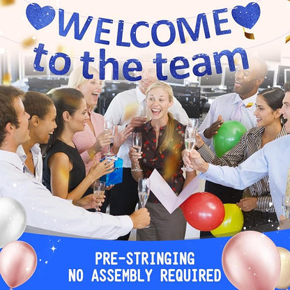 Pre-Strung Glitter Welcome to the Team Banner Welcome Banner Welcome Decorations - Image 6