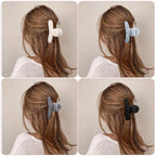 5PCS Large Claw Hair Clips for Thick Hair Big Fuzzy Hair Clips for Women Nonslip Strong Hold Hair Claw Clip (Blue)