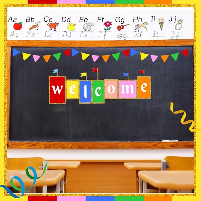 Gueevin 3.3 ft Back to School Welcome Banner Classroom Castle Welcome Sign - Image 5