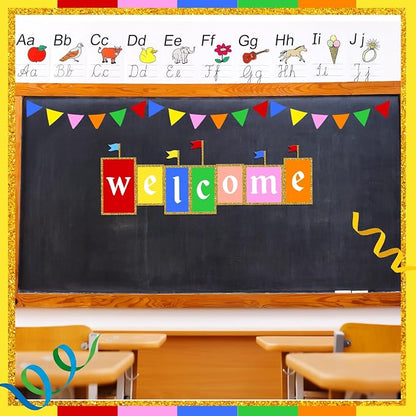 Gueevin 3.3 ft Back to School Welcome Banner Classroom Castle Welcome Sign - Image 5