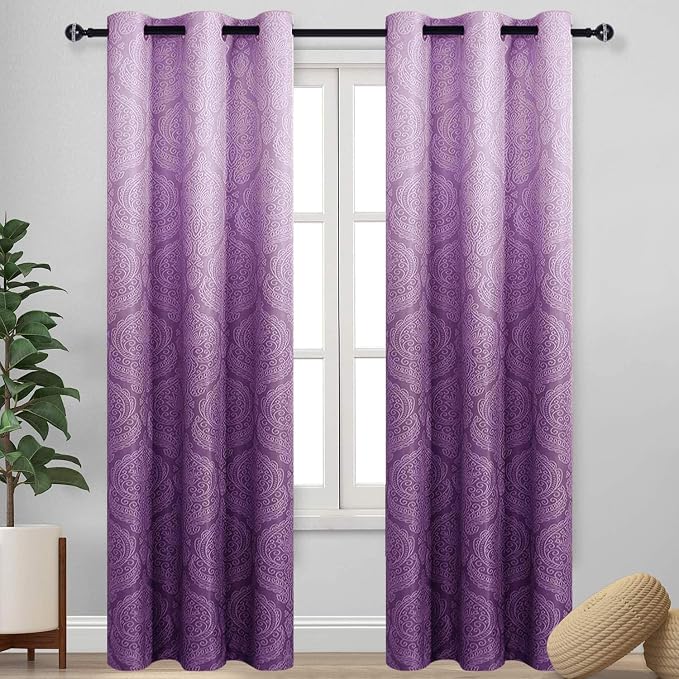 DWCN Ombre Blackout Curtains for Bedroom by DWCN