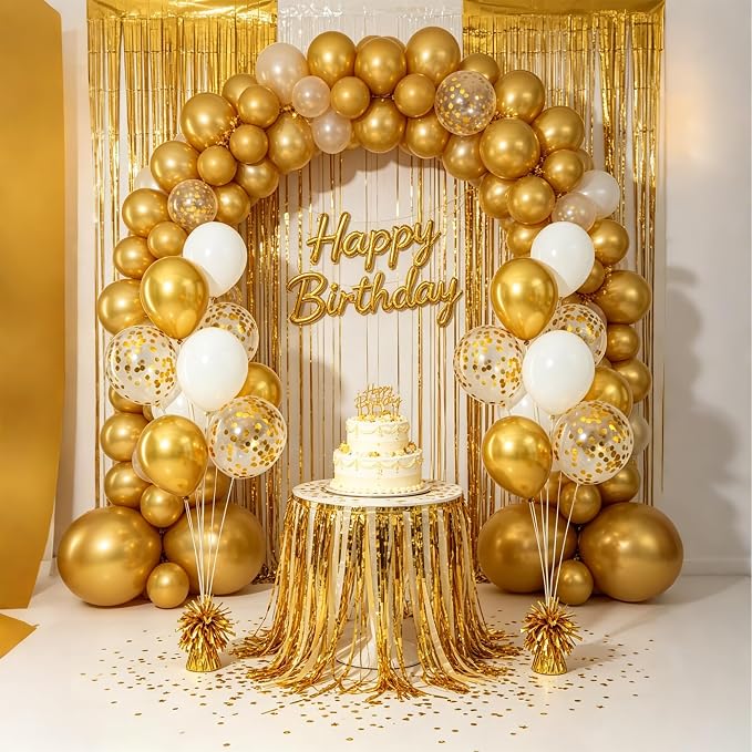 Gold Balloon Weights Pack of 6 - Image 4