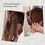 Metal Hair Claw Clips Big Diamond and Pearl Hair Claw Clamps 4.5" Big Butterfly Claw for Women and Girls Hair Accessories for Long Thick/Thin Hair 1 Pcs（Diamond&Pearl）