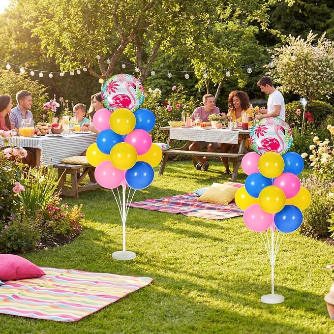 Gejoy 62" 2 Sets Flamingos Balloons Tower Stand Kit, and 2 Flamingos Balloon - Image 7