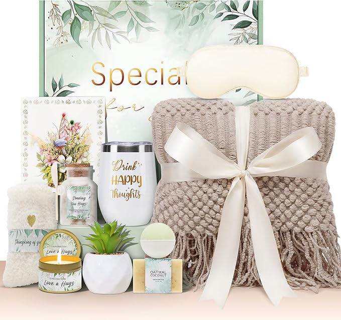 Self Care Gifts Spa Gifts for Women, Birthday Gifts Get Well Soon Gifts for Women Care Package, Sympathy Gift Baskets, Thinking of You for Mom Girlfriend Sister Wife