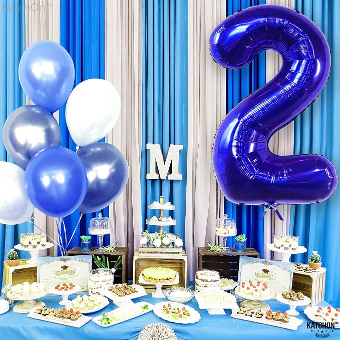 KatchOn Royal Blue 2 Balloon 40 Inch | Royal Blue Number Balloons 2, Baby Shark - Image 6