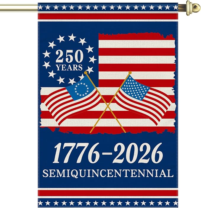 250th Anniversary America Garden Flag, 250 Years Banner USA 4th of July by Aymolas
