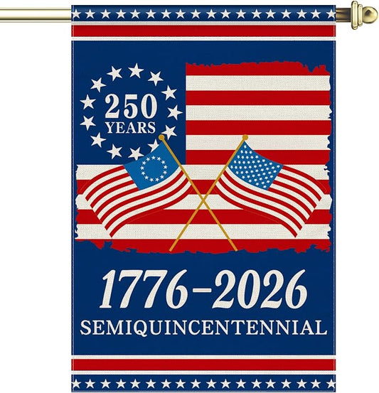250th Anniversary America Garden Flag, 250 Years Banner USA 4th of July by Aymolas
