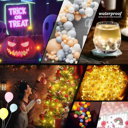 50pcs LED Warm White Balloon Lights, Round LED Mini Lights - Image 6