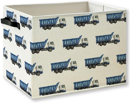 Blue Dump Truck Boy Nursery Storage Basket by KSDUT