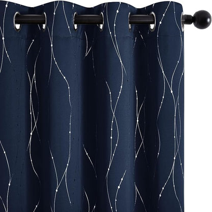 Deconovo 100% Blackout Living Room Curtains 84 Inches Long, Thermal Insulated - Image 3