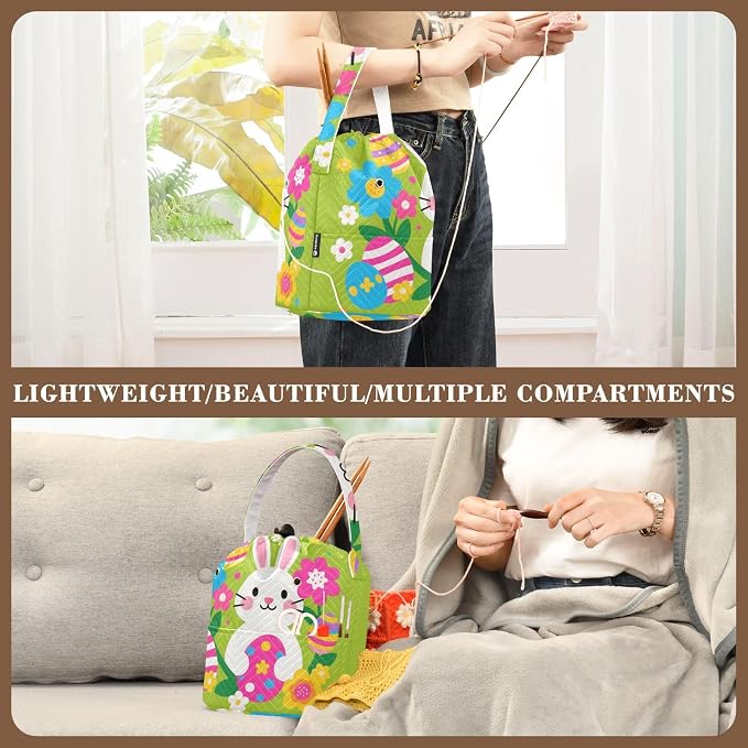 Yarn Bag Small Crochet Bag Drawstring Yarn Storage Organizer Knitting Project - Image 5