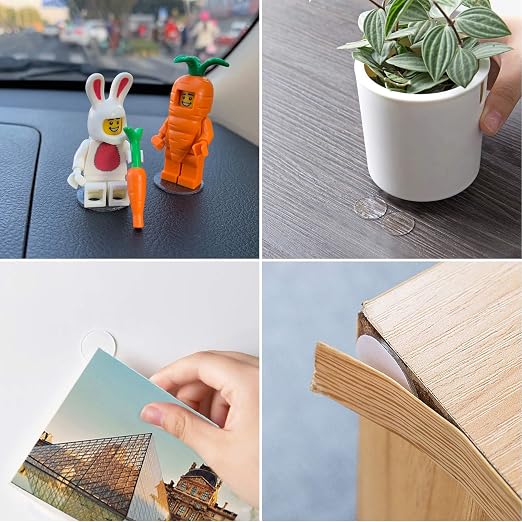 JANYUN 140 Pcs Adhesive Dots, Putty Clear Tack No Trace Small Tape Stickers | - Image 6