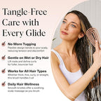 Kitsch Detangler Brush – Flexible Curly Hair Brush for Women, Men & Kids | Detangling Hairbrush with Bendable Frame and Ultra-Smooth Bristles for Wet or Dry Strands - Terracotta