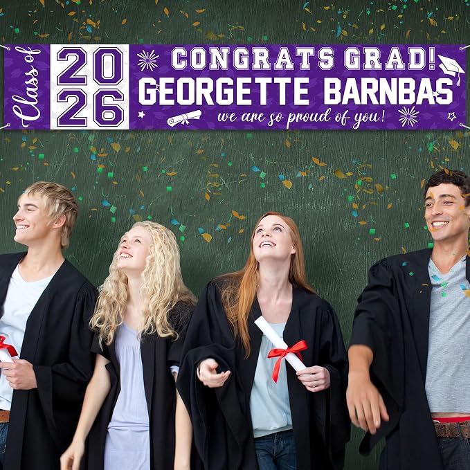 Graduation Congratulations Banner Decorations, Class of 2026 Personalized - Image 6