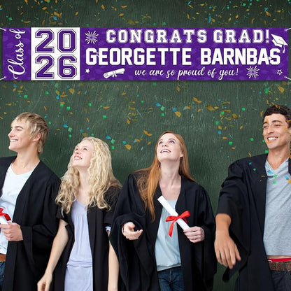 Graduation Congratulations Banner Decorations, Class of 2026 Personalized - Image 6