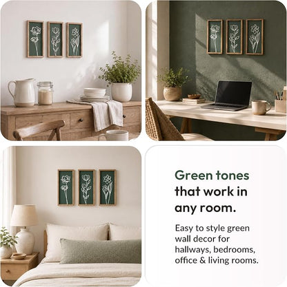 Tide and Tales 3d Green Wall Art, Wooden Botanical Wall Decor, Lightweight - Image 6