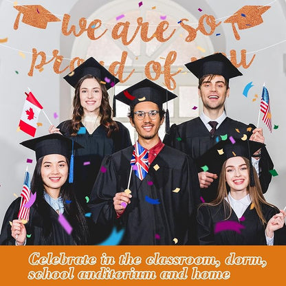 2026 Graduation Decorations Pre-Strung Blingbling We Are So Proud of You Banner - Image 5