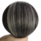 YoungSee Weft Hair Extensions Black Balayage Sew in Hair Extensions Real Human Hair Natural Black and Silver Balayage Human Hair Weft Extensions for Short Hair 70G 14Inch
