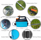 ES4 Electric Sprayer 1 Gallon Built-in 4000mAh Rechargeable Battery, Copper-Nickel Spray Nozzle Makes The Spray More Delicate, The Telescopic Spray Rod Can Reach Further