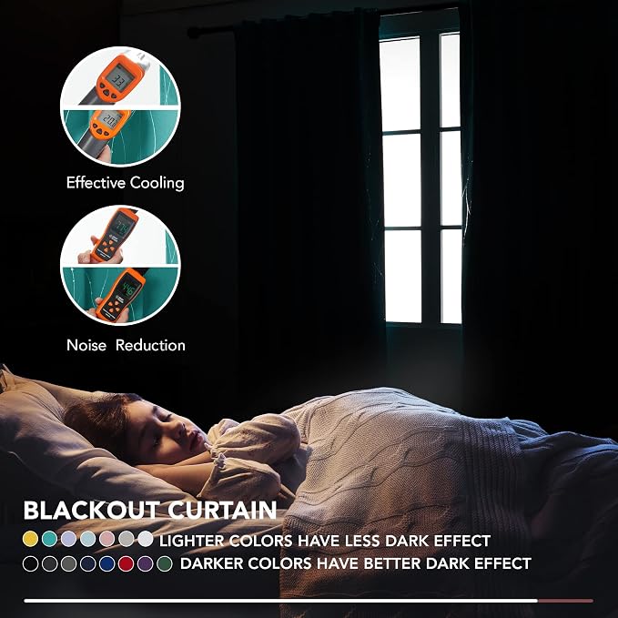 Deconovo Blackout Back Tab Curtains - Image 4
