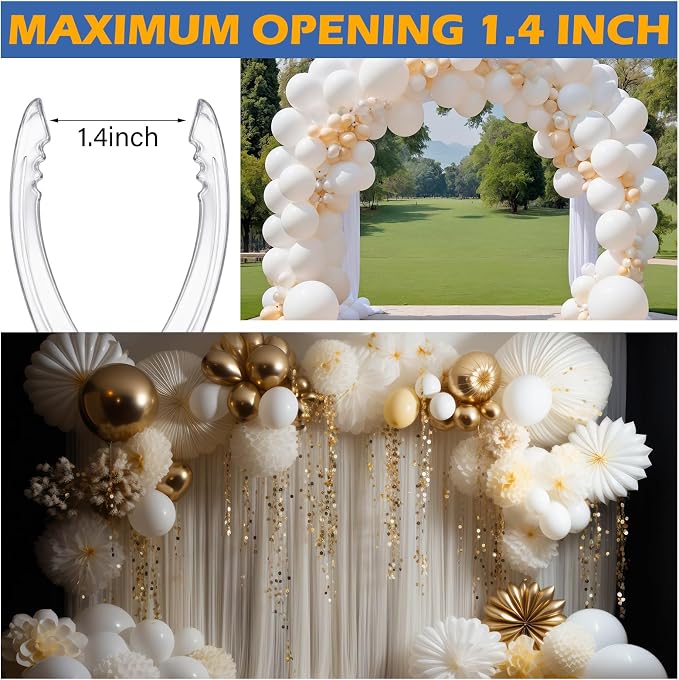 30 Pack Balloon Arch Clips Plastic Transparent Backdrop Spring Clamps 2 Inch - Image 4