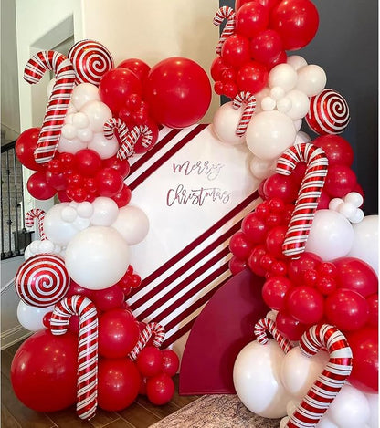 Red and White Balloons Garland Arch Kit - Image 5