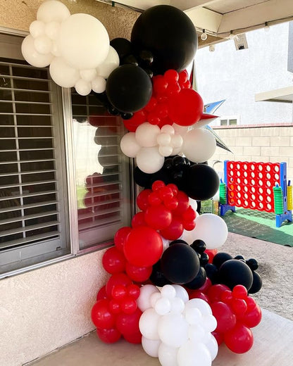 Red and Black White Balloons Garland Arch Kit 200Pcs - Image 6