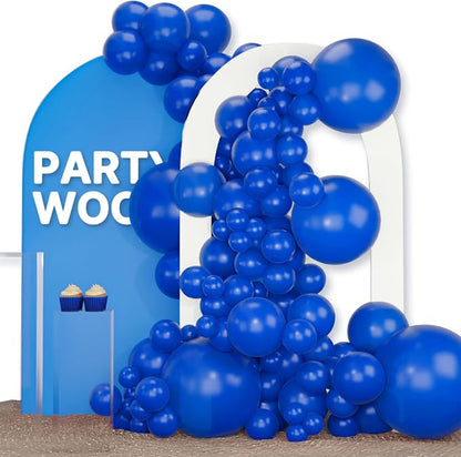 PartyWoo Royal Blue Balloons 120pcs Dark Blue Balloons Different Sizes | 18 12 by PartyWoo