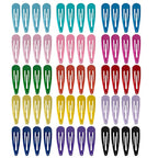 BetyBedy 60 Pcs Hair Barrettes, Non-Slip Hair Clips, 2 Inch Metal Hairpins Accessories for Toddlers, Girls, Kids, Teens, Women (15 Assorted Colors)