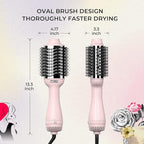 TYMO Hair Dryer Brush Blow Dryer Brush in One, 4 in 1 Ionic Hairdryer and Styler Volumizer with Oval Titanium Barrel, Hot Air Straightener for Smooth Frizz-Free Blowout, Pink