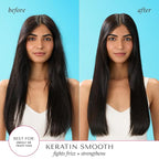 HASK Keratin Smoothing Shampoo + Conditioner Set | For All Hair Types, Sulfate-Free, Paraben-Free, Gluten-Free, Cruelty-Free, Color Safe | 12oz each