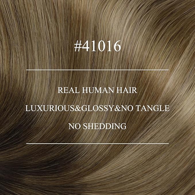 YoungSee Nano Hair Extensions Brown Remy Nano Ring Extensions Human Hair Balayage Dark Brown with Blonde 24Inch Nano-Bead Extension Real Human Hair Invisible blend 1g/s 50g