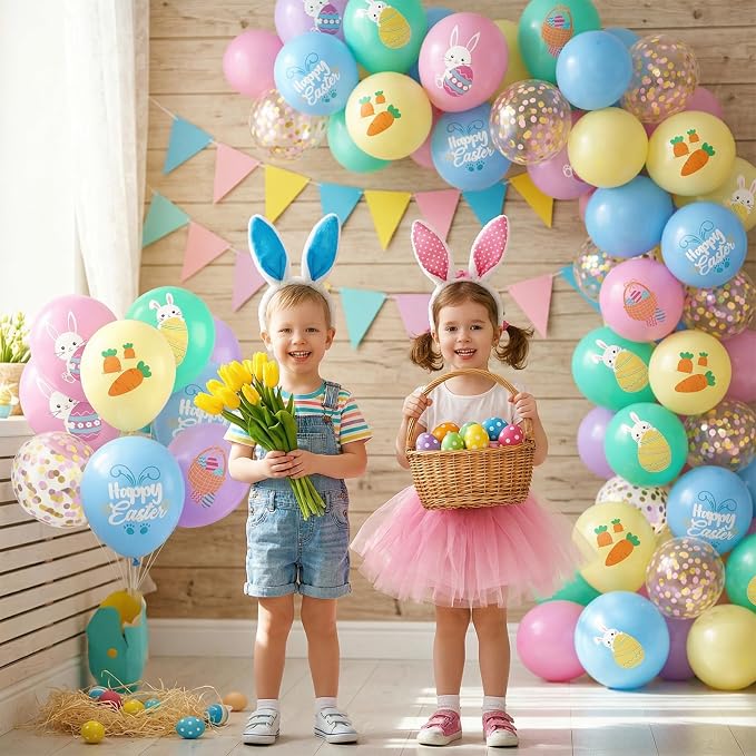 Pastel Balloons for Easter Birthday Party Decorations | 12-inch pink - Image 4