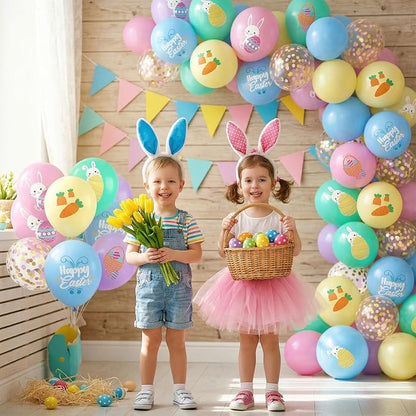 Pastel Balloons for Easter Birthday Party Decorations | 12-inch pink - Image 4